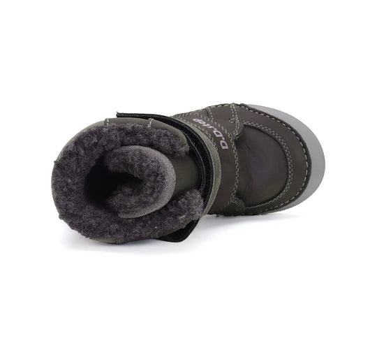D.D.step Kinder Winterstiefel Jungen Lederschuhe Dunkelgrün
