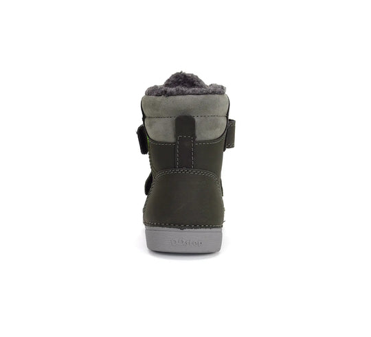 D.D.step Kinder Winterstiefel Jungen Lederschuhe Dunkelgrün