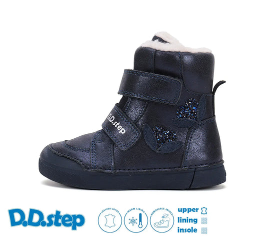 D.D.step Mädchen Winterstiefel Königsblau W068-52320