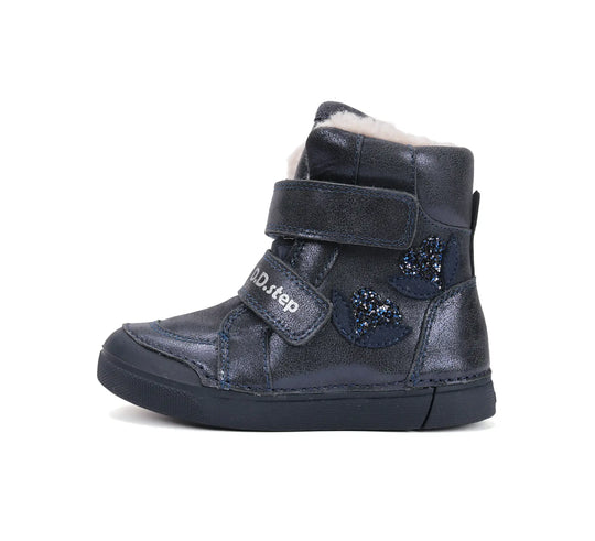 D.D.step Mädchen Winterstiefel Königsblau W068-52320