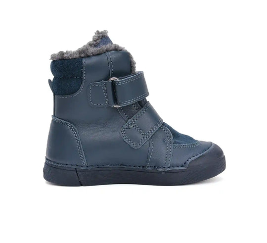 D.D.step Kinder Winterstiefel Jungen Lederschuhe Königsblau