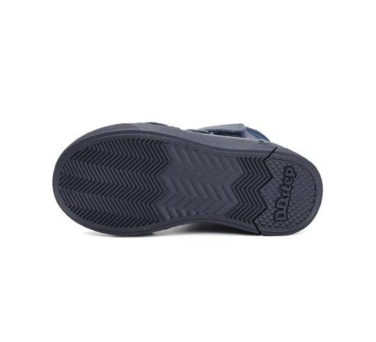 D.D.step Kinder Winterstiefel Jungen Lederschuhe Königsblau