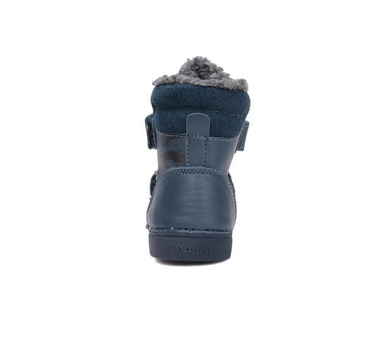D.D.step Kinder Winterstiefel Jungen Lederschuhe Königsblau