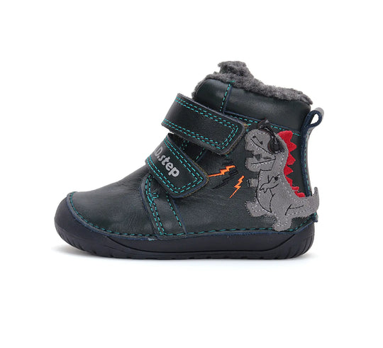 Kinder Barfuß Winterstiefel Jungen Lederschuhe Dunkelgrün D.D.step ddstep