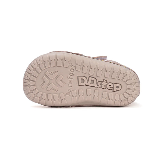 Kinder Barfuß Winterstiefel Mädchen Lederschuhe Silberbeige D.D.step ddstep