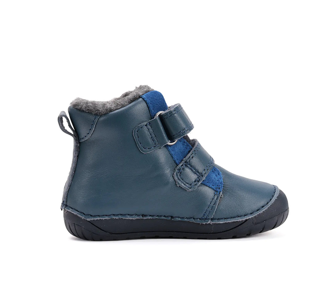 Kinder Barfuß Winterstiefel Jungen Lederschuhe Königsblau D.D.step ddstep