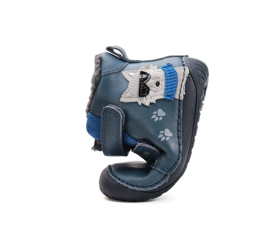 Kinder Barfuß Winterstiefel Jungen Lederschuhe Königsblau D.D.step ddstep
