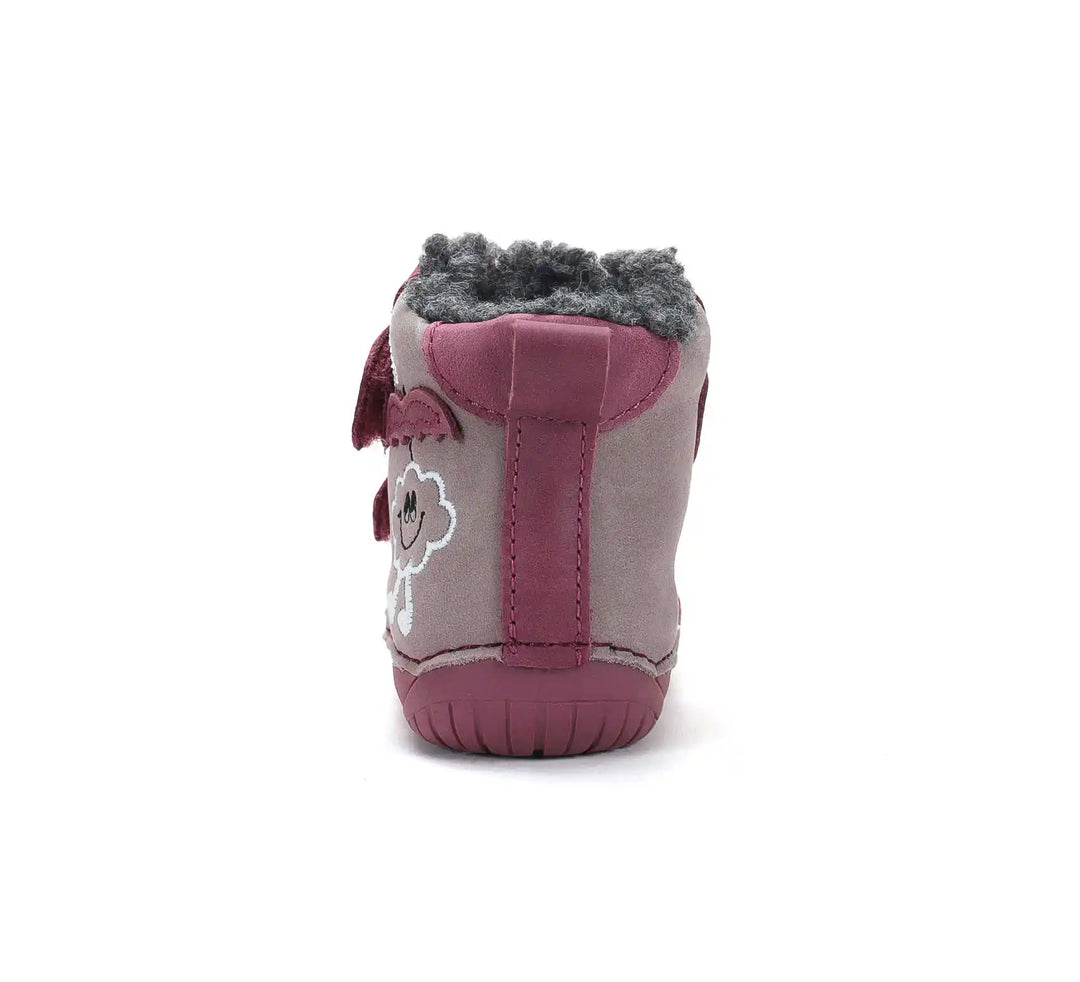 D.D.step Mädchen Barfuß-Winterstiefel Himbeere-Grau W070-62495C