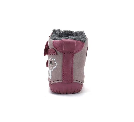 D.D.step Mädchen Barfuß-Winterstiefel Himbeere-Grau W070-62495C