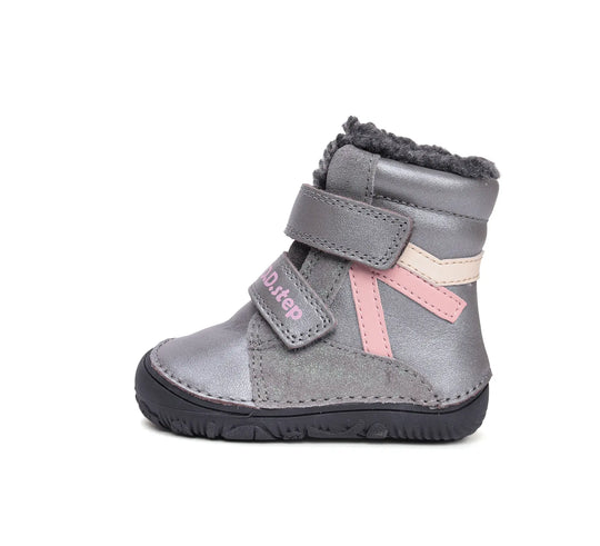 D.D.step Mädchen Barfuß-Winterstiefel Grau W073-52306D