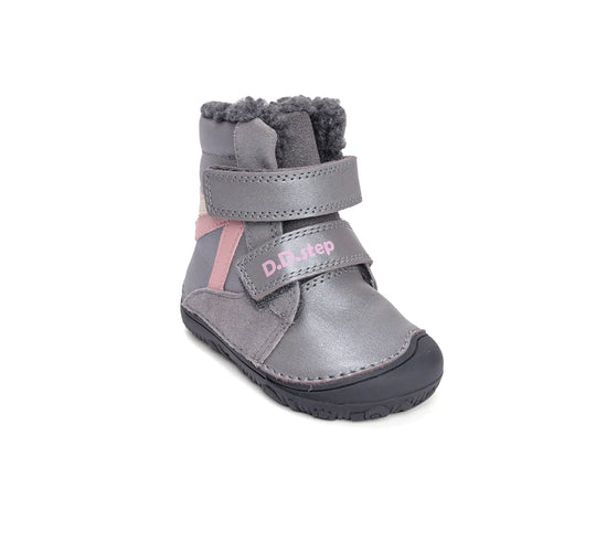D.D.step Mädchen Barfuß-Winterstiefel Grau W073-52306D
