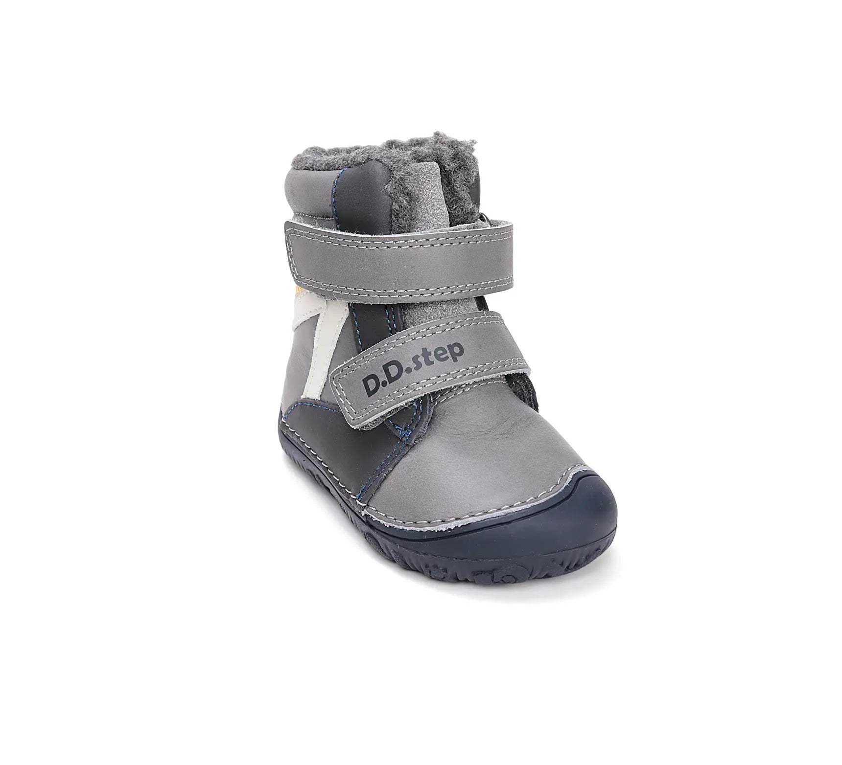 D.D.step Kinder Winterstiefel Jungen Lederschuhe grau