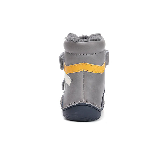 D.D.step Kinder Winterstiefel Jungen Lederschuhe grau