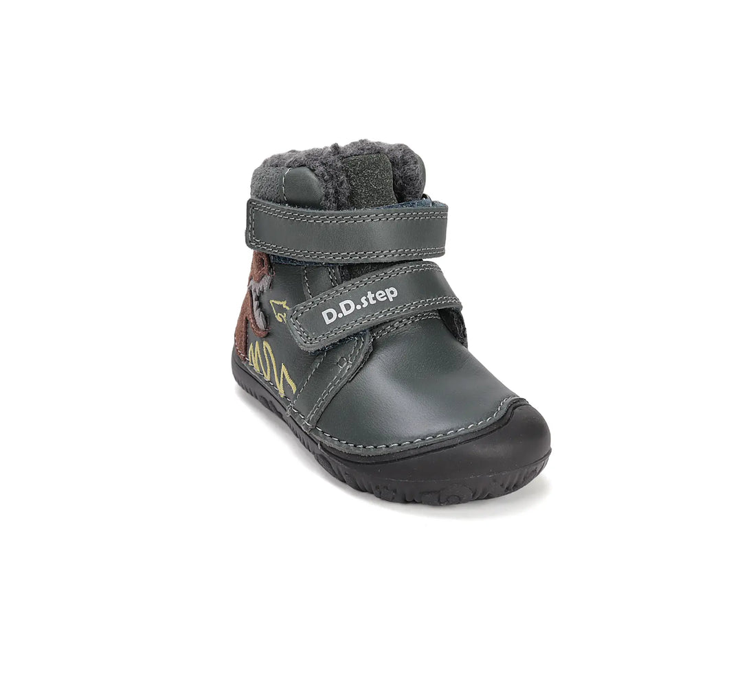 D.D.step Kinder Winterstiefel Fluoreszierend Jungen Lederschuhe Smaragdgrün