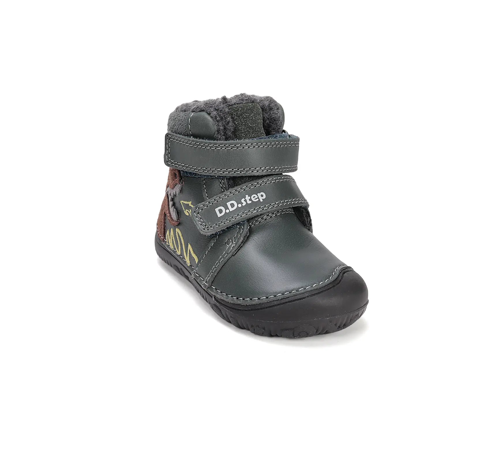 D.D.step Kinder Winterstiefel Fluoreszierend Jungen Lederschuhe Smaragdgrün