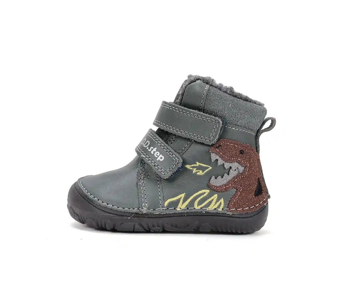 D.D.step Kinder Winterstiefel Fluoreszierend Jungen Lederschuhe Smaragdgrün