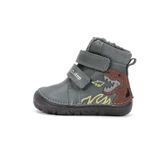 D.D.step Kinder Winterstiefel Fluoreszierend Jungen Lederschuhe Smaragdgrün