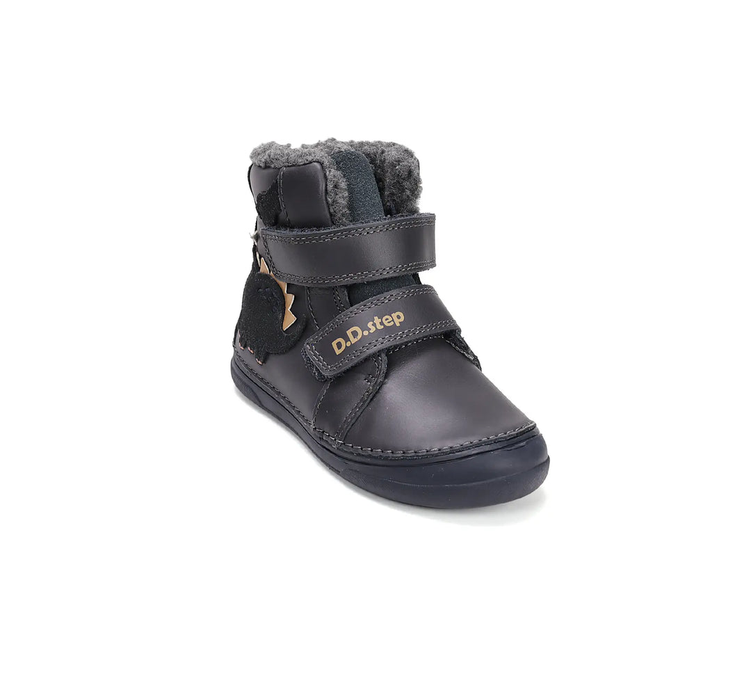 D.D.step Kinder Winterstiefel Jungen Lederschuhe Königsblau