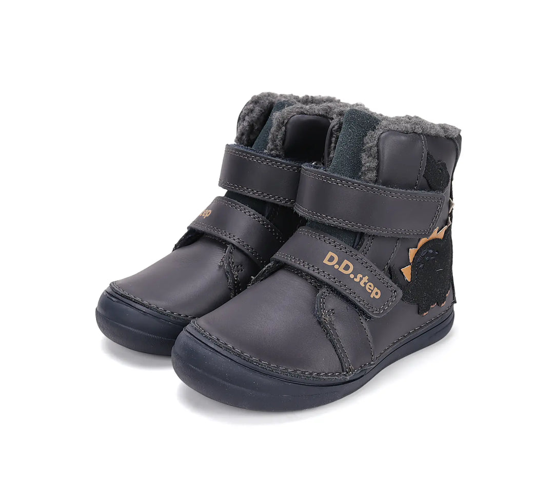 D.D.step Kinder Winterstiefel Jungen Lederschuhe Königsblau
