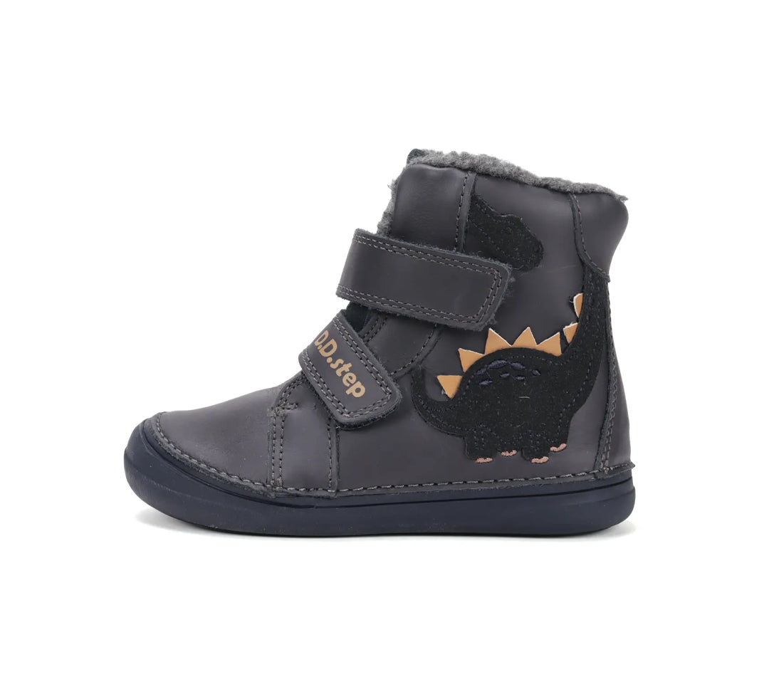 D.D.step Kinder Winterstiefel Jungen Lederschuhe Königsblau