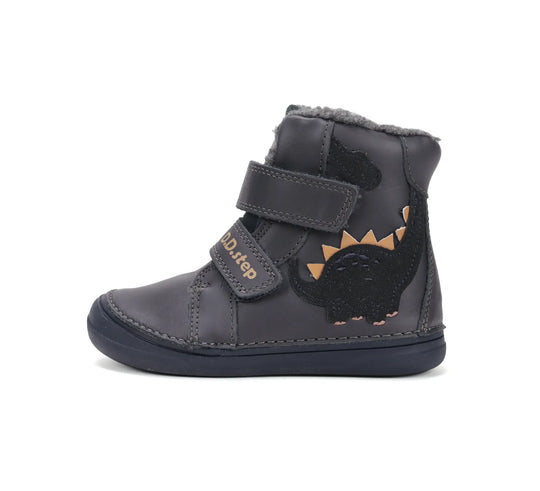 D.D.step Kinder Winterstiefel Jungen Lederschuhe Königsblau