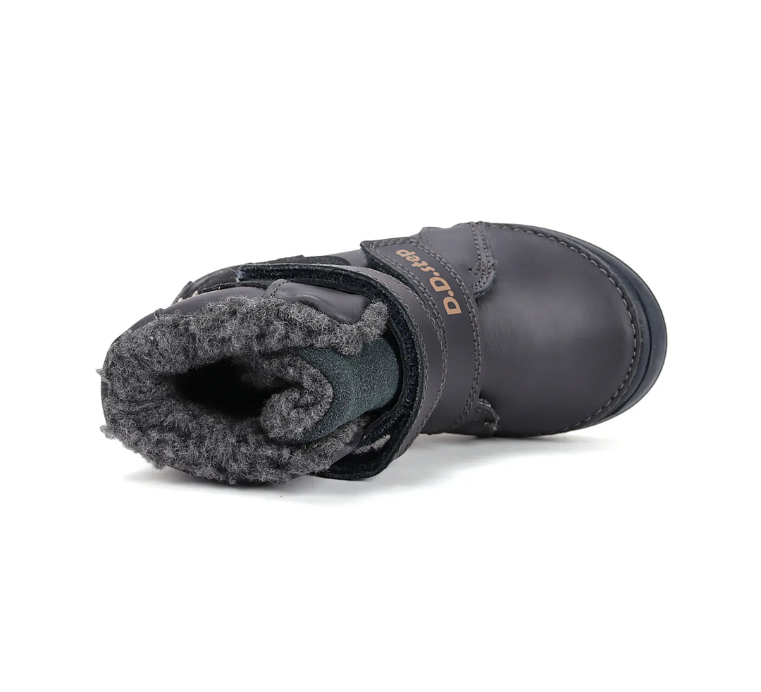 D.D.step Kinder Winterstiefel Jungen Lederschuhe Königsblau