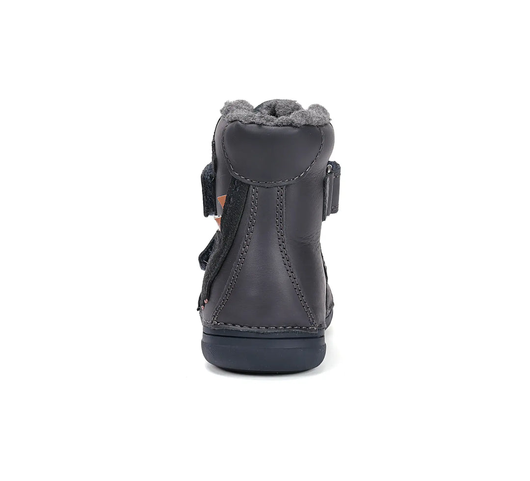 D.D.step Kinder Winterstiefel Jungen Lederschuhe Königsblau