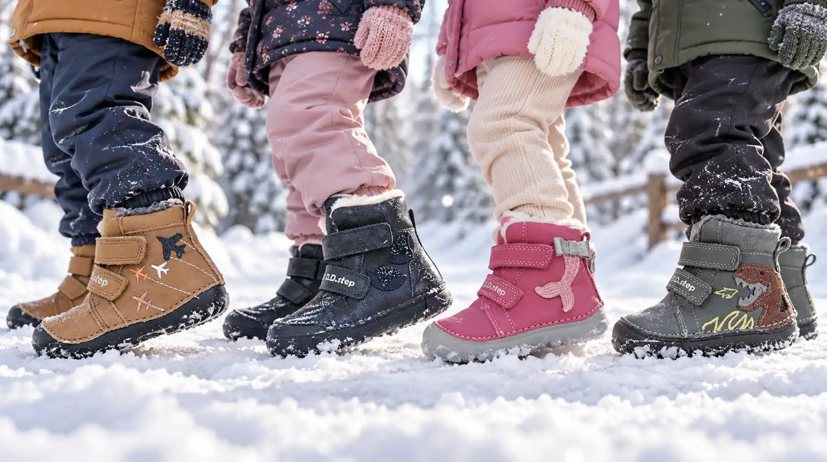 Gefütterte D.D.step Winterstiefel für Kinder im Schnee
